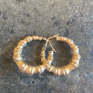 Gold hoop earrings
